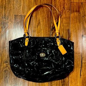 Coach Black Patent Leather Shoulder Bag #L0973-F14663